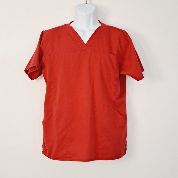 Carhartt‎ Deep Red Scrub Top Large - Picture 1 of 6